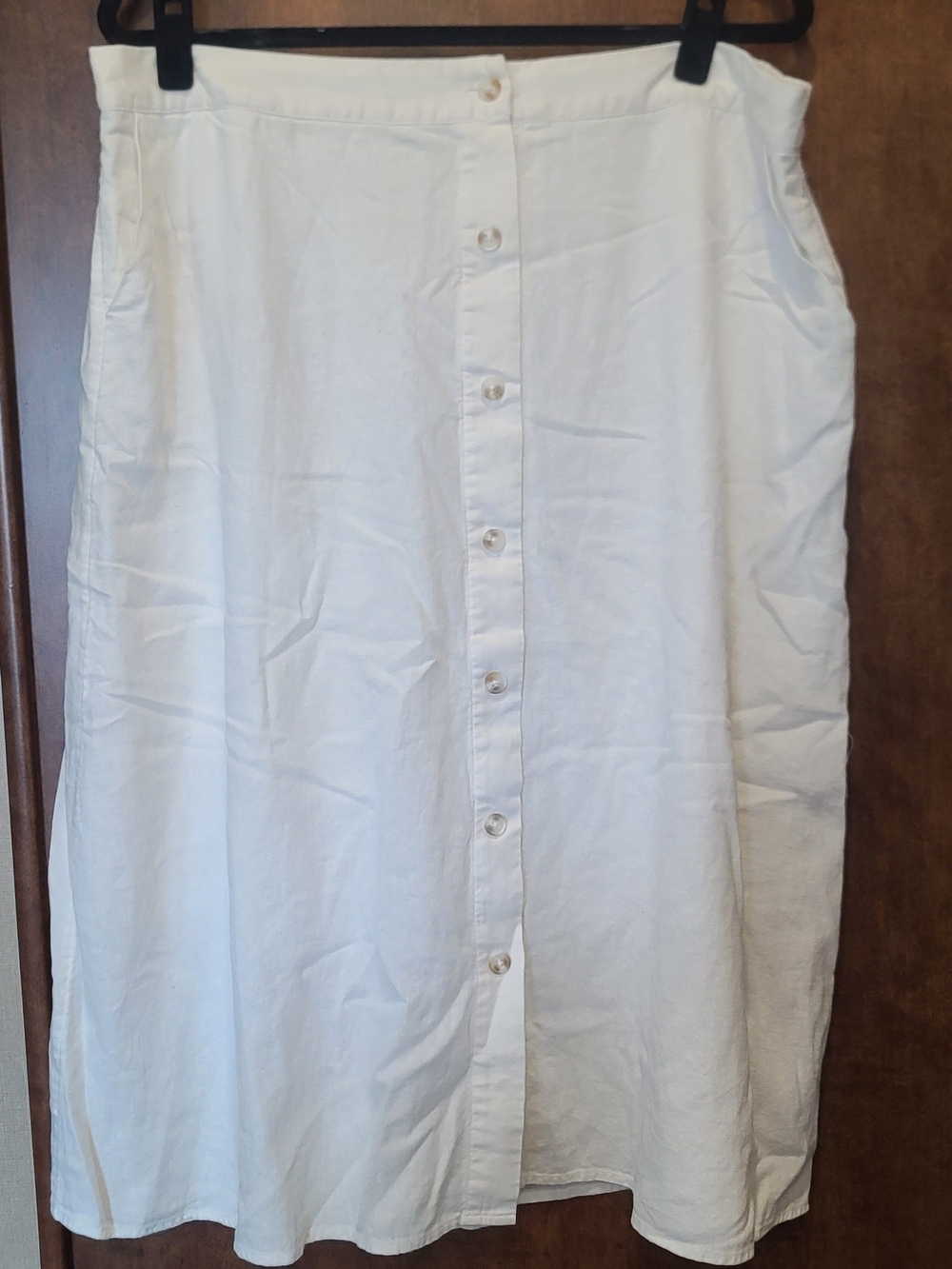 LC Lauren Conrad White Elastic-Waist Skirt